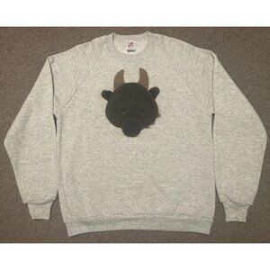 Vintage 80s Large Buffalo NY New York Bills Pullover Crewneck Sweatshirt USA